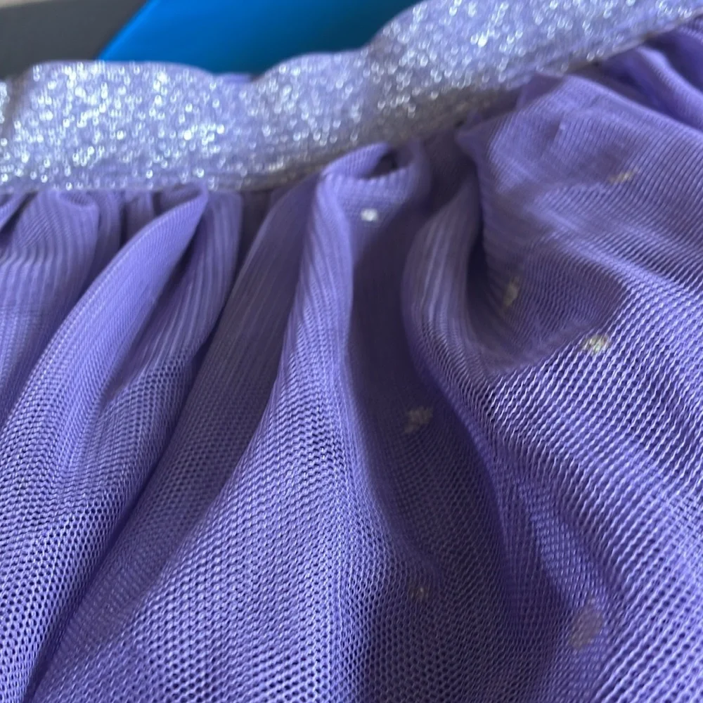 FINAL MARKDOWN Genuine kids Purple Tulle Skirt with Glitter Accents 5t